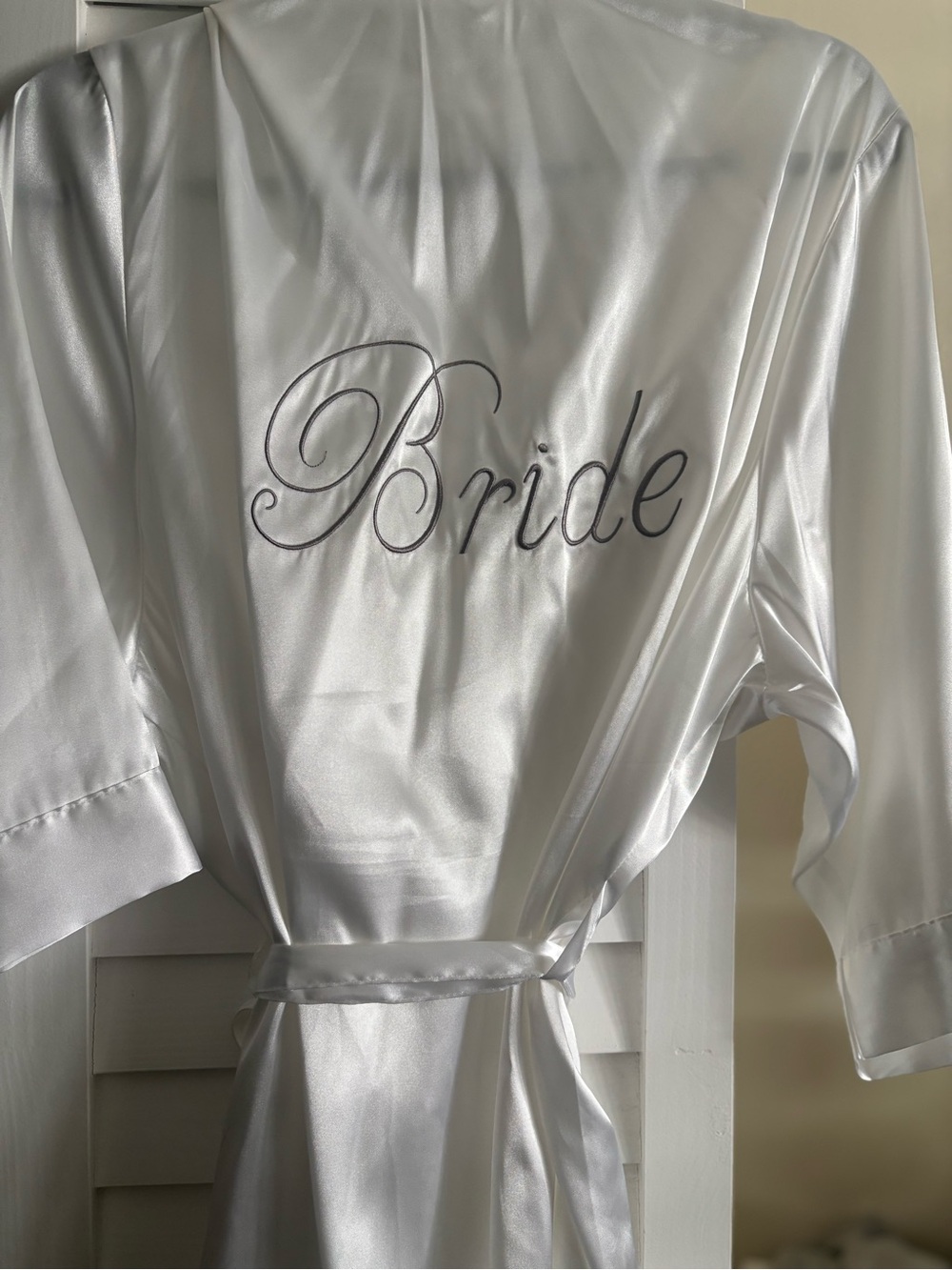 Bride satin robe